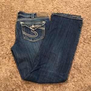 Silver jeans. Suki 17” surplus. W30/L31 med wash